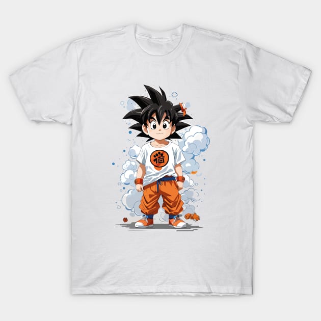 Cute Cartoon Dog Goku, Anime Character T-Shirt by admeral